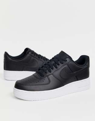 black with white sole air force 1