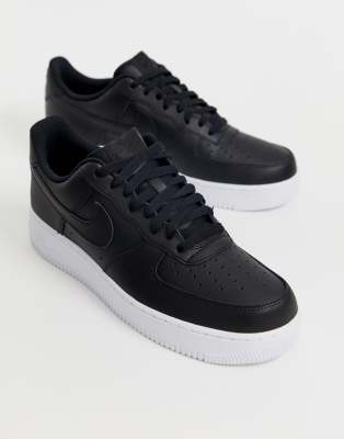 black nike air force 1 white sole