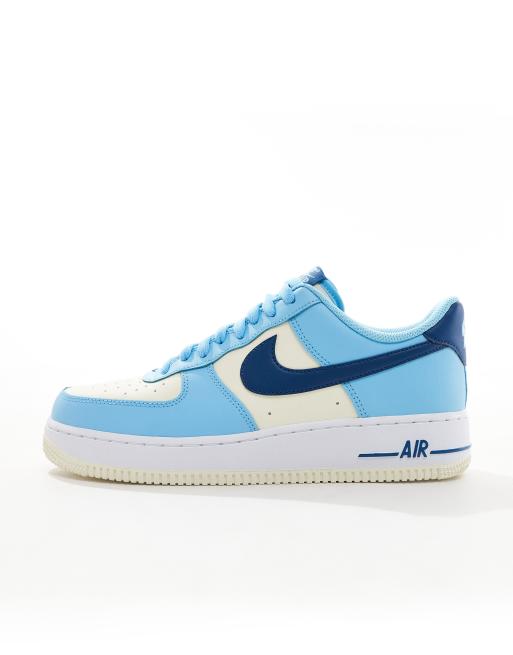 Nike Air Force 1 07 sneakers in blue and cream ASOS