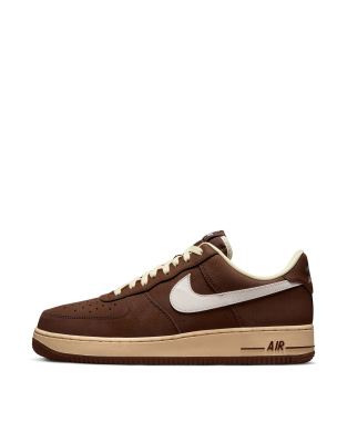 Nike Air Force 1 '07 Sneakers In Brown And Off White