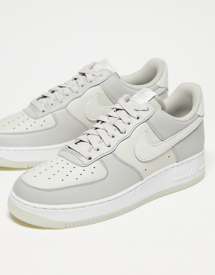 Nike Air Force 1 '07 Sneakers In Gray And White