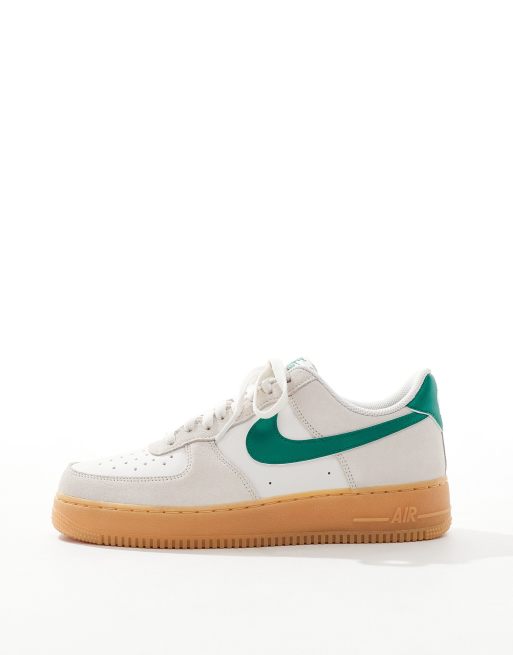 Nike Air Force '07 sneakers in ivory and green ASOS