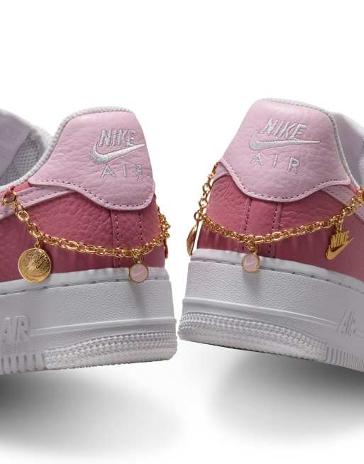 Nike Air Force 1 '07 sneakers in pink and white , 2 of 4