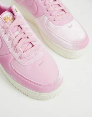 pink velvet air force 1