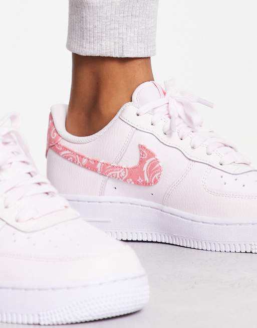 Nike Air Force 1 Women's in White/Oracle Pink