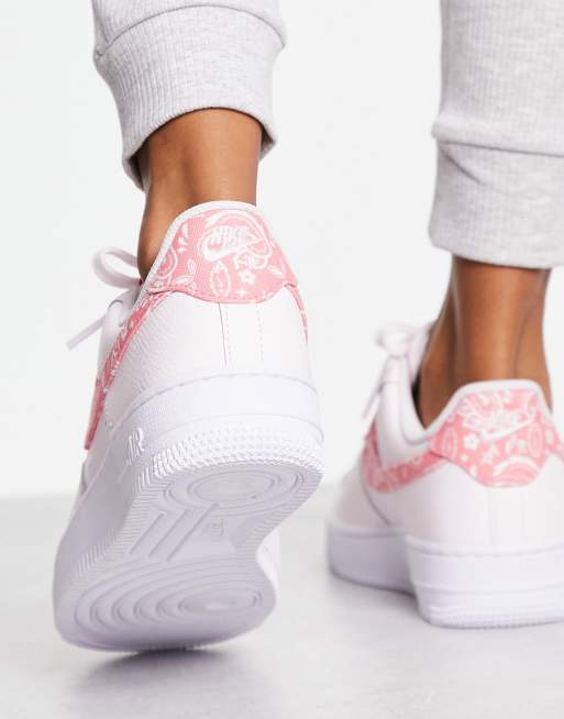 Nike Air Force 1 Women's in White/Oracle Pink