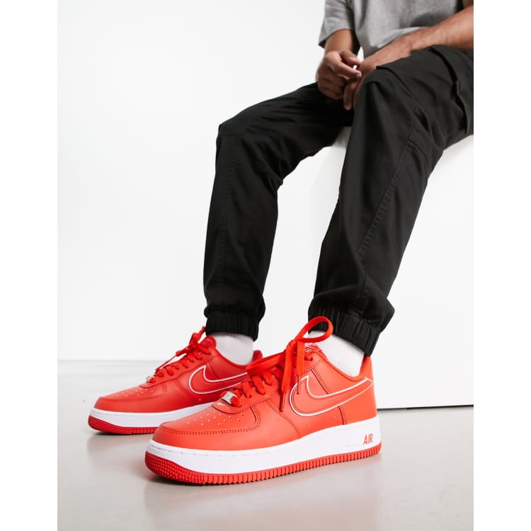 black and red air force 1s
