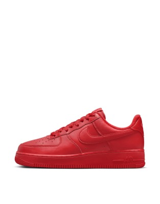 Air force 1 hot sale red leather