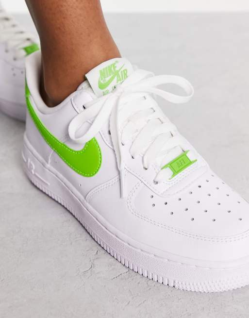 White and lime 2025 green air force ones