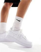 Skechers Uno HI Ava Max chunky sneakers in off white patent leather