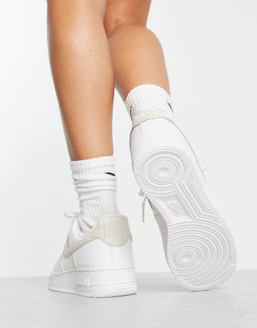 Nike Yellow Air Force 1 Swoosh Tape Trainers, ASOS