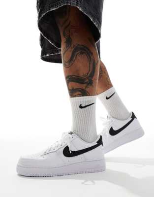 Nike air force shop 1 mid czarno biale