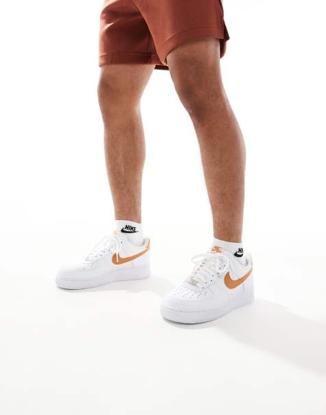 Nike Air Force 1 '07 sneakers in white and brown - view 1
