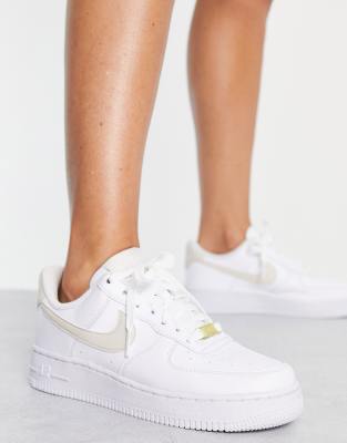 white and gold airforces