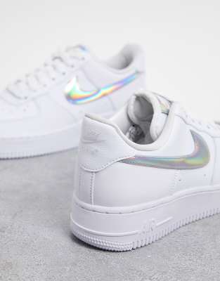 silver and white air force 1