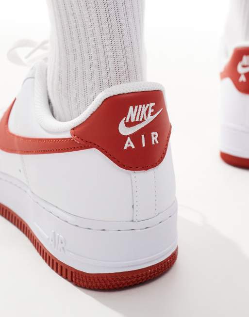 Red and white nike air forces online