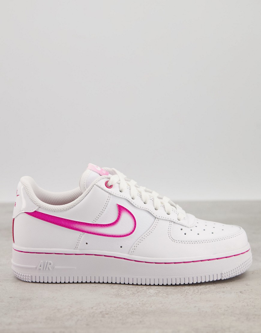 NIKE AIR FORCE 1 '07 SNEAKERS IN WHITE/FIREBERRY,DD9683-100