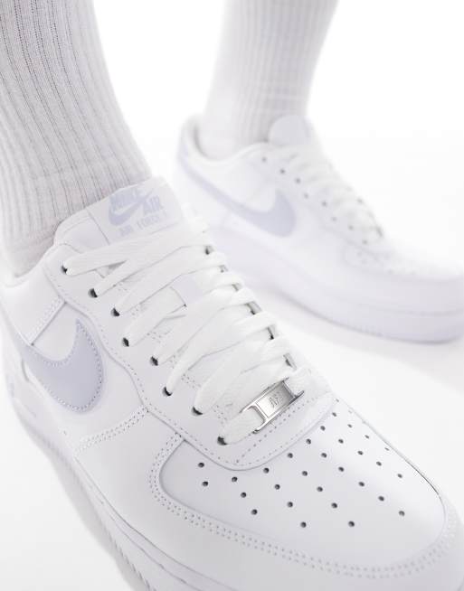 Nike Air Force 1 '07 sneakers in white & gray, 3 of 5