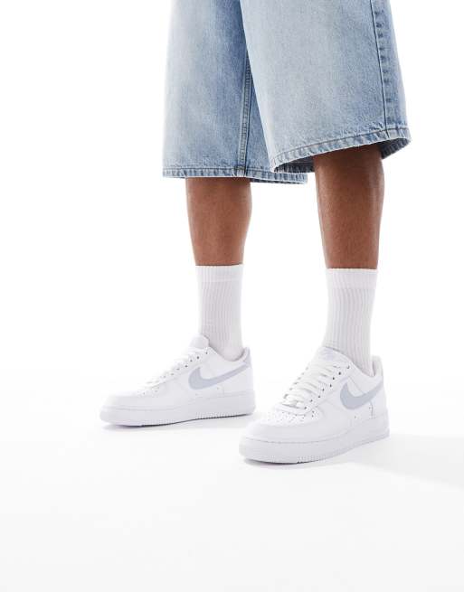 Nike Air Force 1 '07 sneakers in white & gray, 4 of 5
