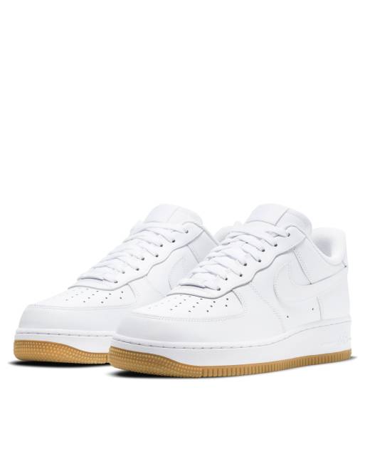 Nike Air Force 1 '07 sneakers in white/gum - WHITE | ASOS