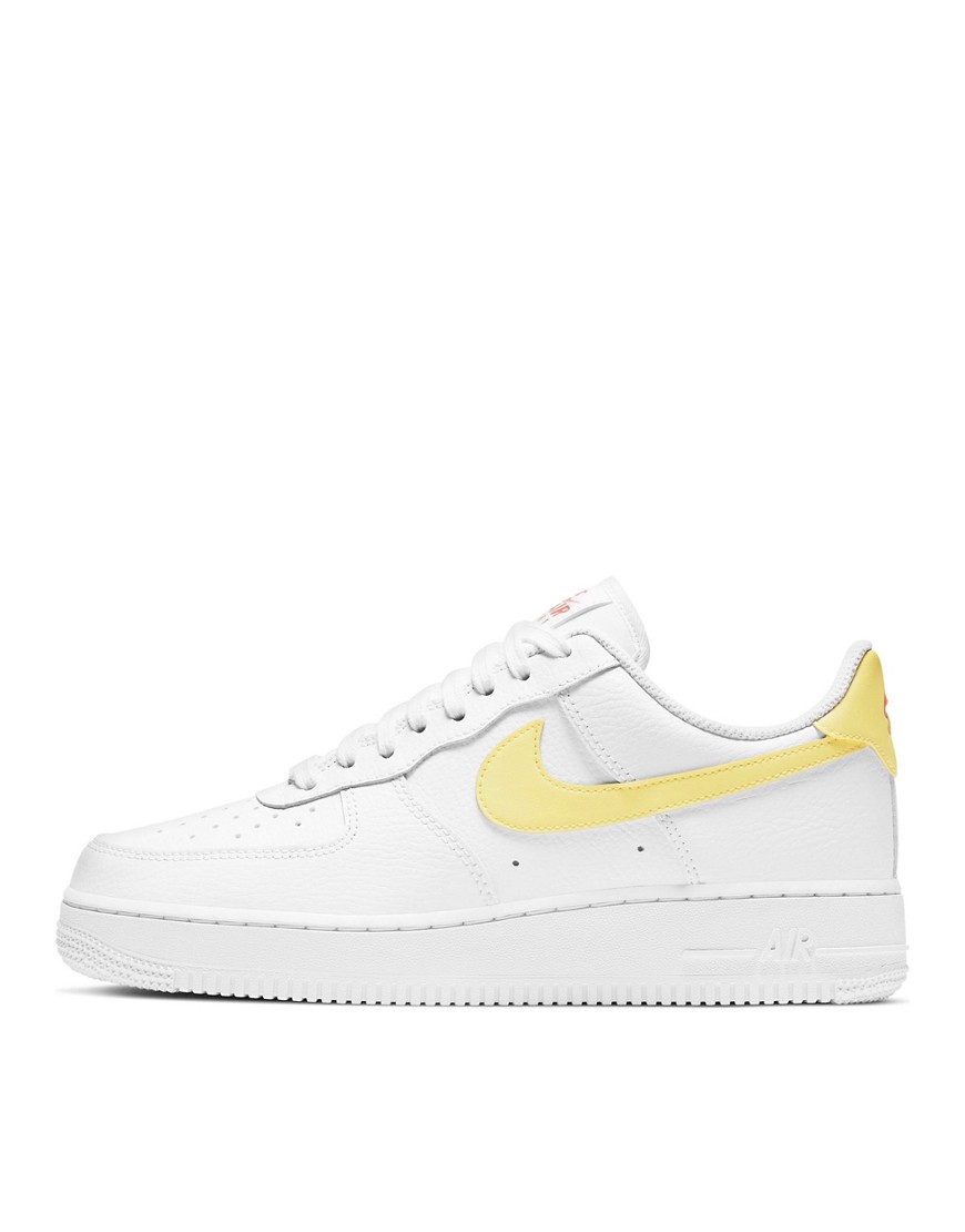 Nike Air Force 1 '07 sneakers in white/light zitron