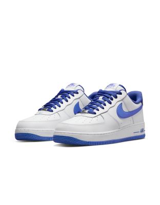 NIKE AIR FORCE 1 '07 SNEAKERS IN WHITE/MEDIUM BLUE