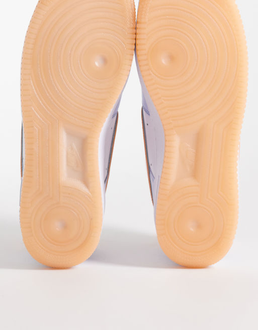 Nike Air Force 1 '07 sneakers with blue and orange detailing in white, 5 of 5