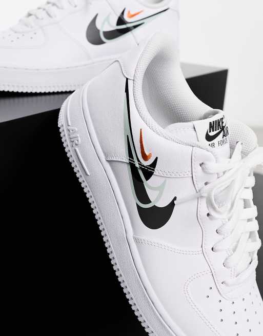 White nikes with black clearance swoosh