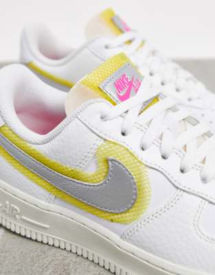 white & silver air force 1 07 trainers