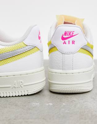 white & silver air force 1 07 trainers