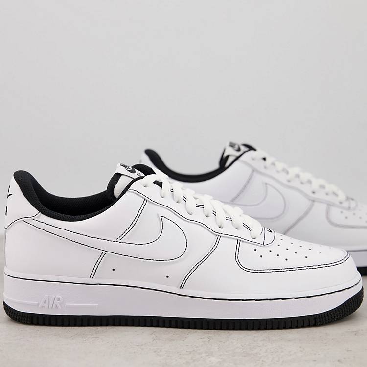 zien schattig Prik Nike - Air Force 1' 07 Stitch - Sneakers in wit/zwart | ASOS