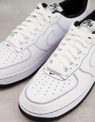 white air force black stitching