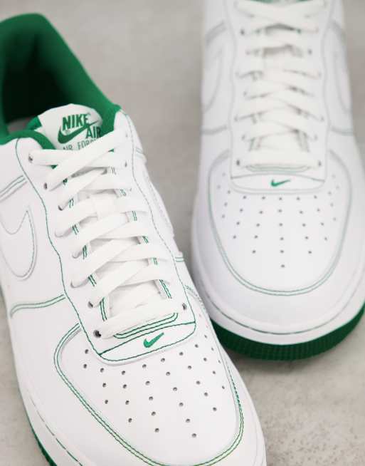 Nike Air Force 1 '07 Stitch trainers in white/pine green