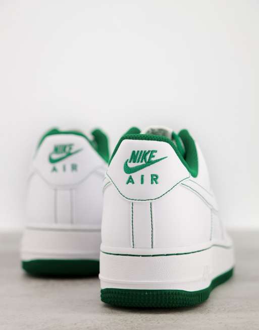 Nike Air Force 1 '07 Stitch trainers in white/pine green