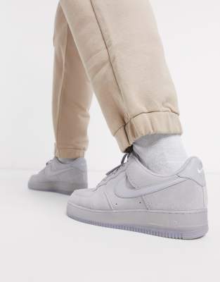 suede grey air force ones