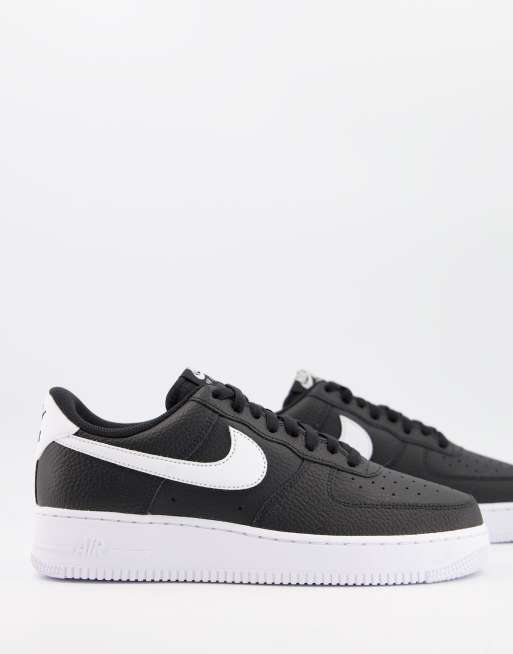 Nike Men's Air Force 1 '07 Shoes - White/ Black - 13