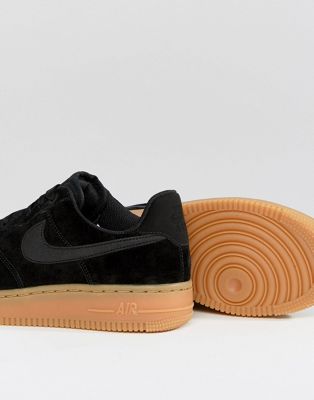 nike air force black with brown sole