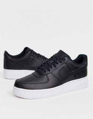 black air force ones white sole