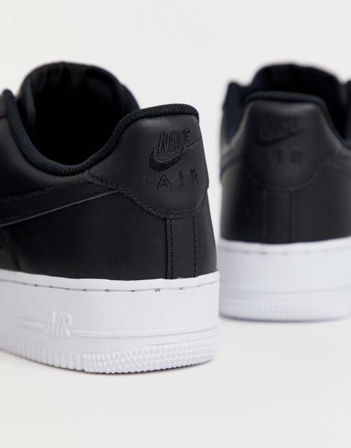 Nike air force outlet black with white sole