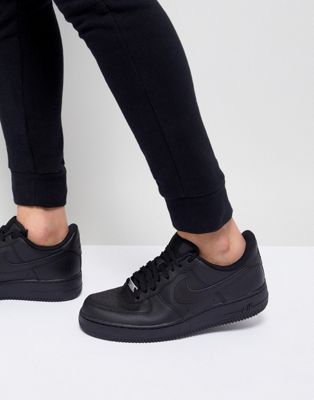 air force one black trainers