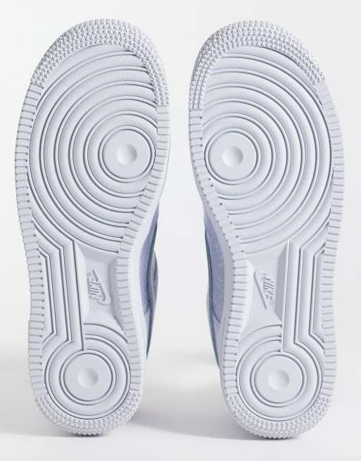 Nike Air Force 1 '07 trainers in blue satin, 5 of 5