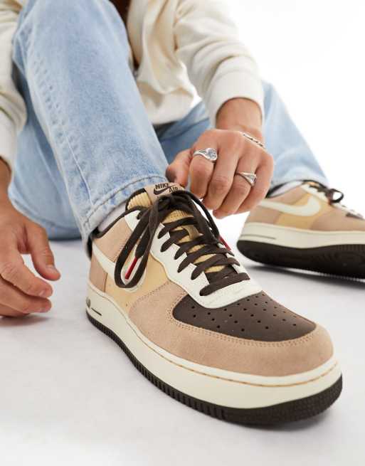 Nike air force 1 sale just do it womens brown