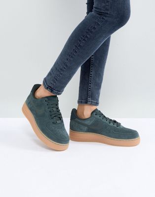 green suede air force