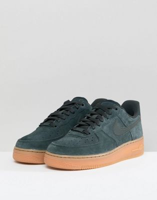 nike air force 1 07 green suede