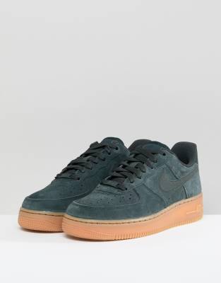 nike air force one trainers outdoor green suede gum