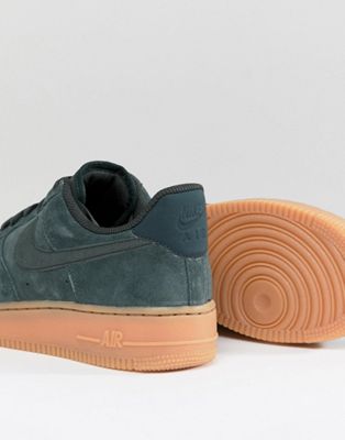 nike air force one trainers outdoor green suede gum