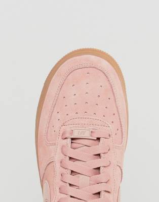 nike air force pink gum sole