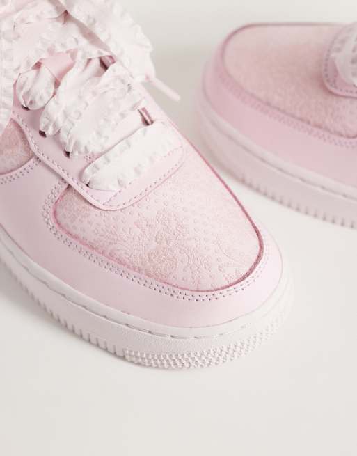 Nike Air Force 1 '07 trainers in pink satin, 4 of 5