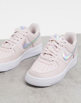 pink and holographic air force 1
