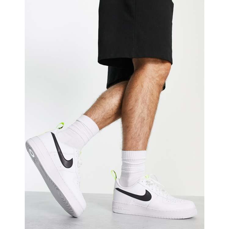 Nike air force 1 high 07 men's shoe black-volt best sale